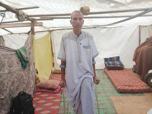 Victim Sufian Abu Saleh had his leg amputated