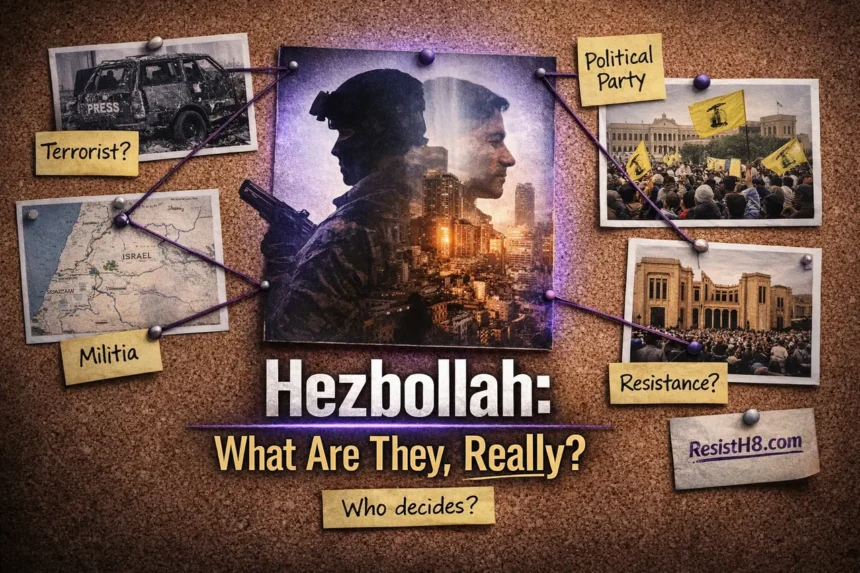 What is hezbollah? A corkboard full of evidence from our investigation