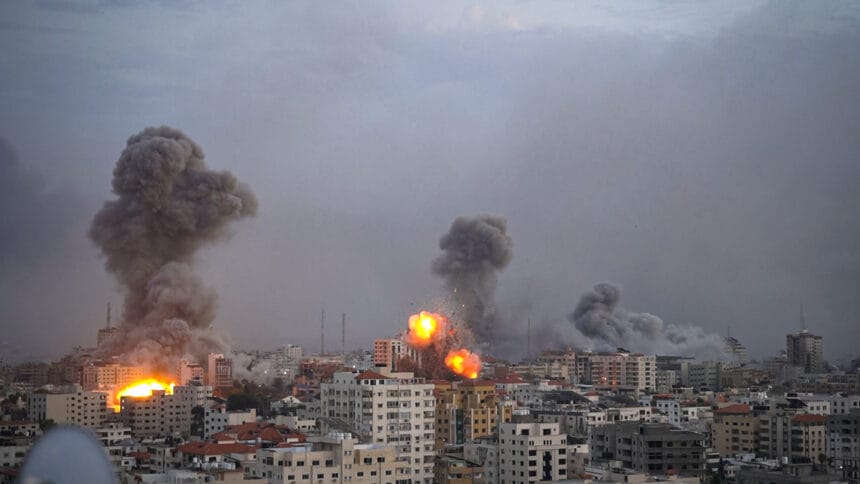Israeli airstrikes on residential buildings in gaza