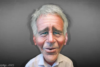 Caricature of jeffrey epstein co-conspirators
