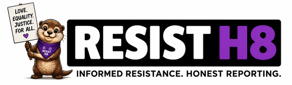 Resist Hate mascot logo