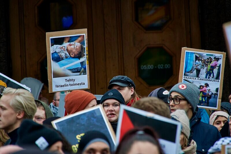Demonstration for children killed in gaza genocide