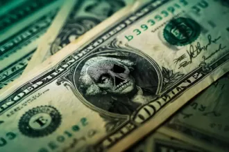 Dollar bill represents the corrupting influence of money in politics
