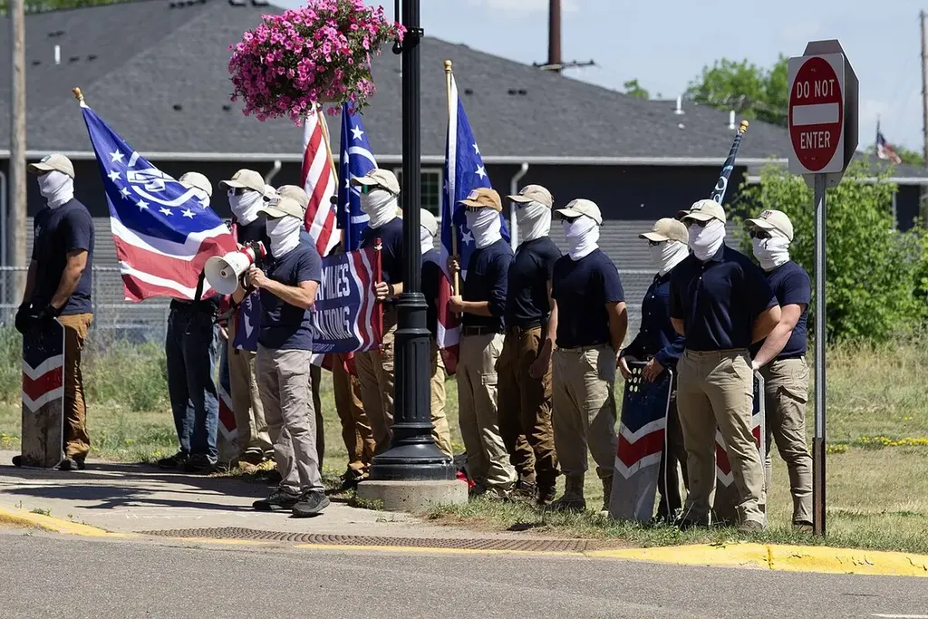 Patriot front at pride in minnesota